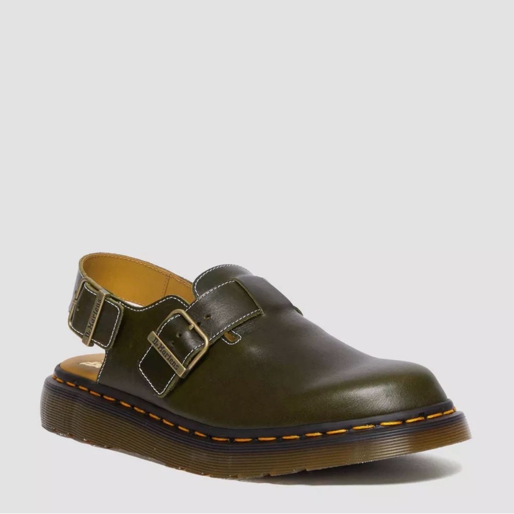 Dr. Martens Dark Green Jorge Mules Made in England